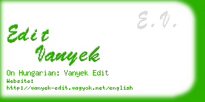 edit vanyek business card